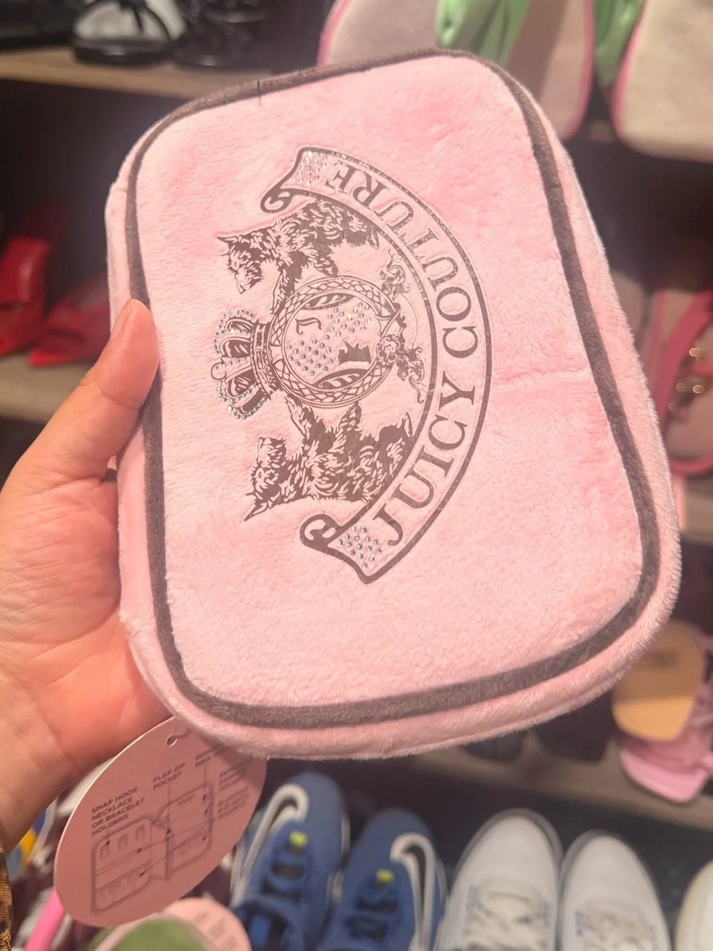 Juicy Couture Pink Plush jewelry pouch